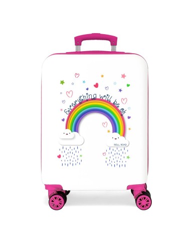 TROLLEY ABS 55CM. 4R. ROLL ROAD ARCOIRIS EVERITHING IS OK