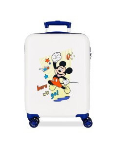 TROLLEY ABS 55CM. 4R. MICKEY HERE WE GO