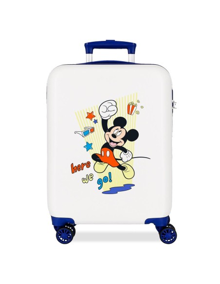 TROLLEY ABS 55CM. 4R. MICKEY HERE WE GO