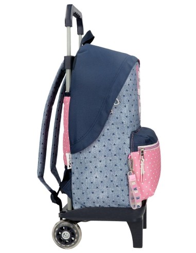 MOCHILA ADAP. 42CM. C/CARRO. PJL NONI DENIM