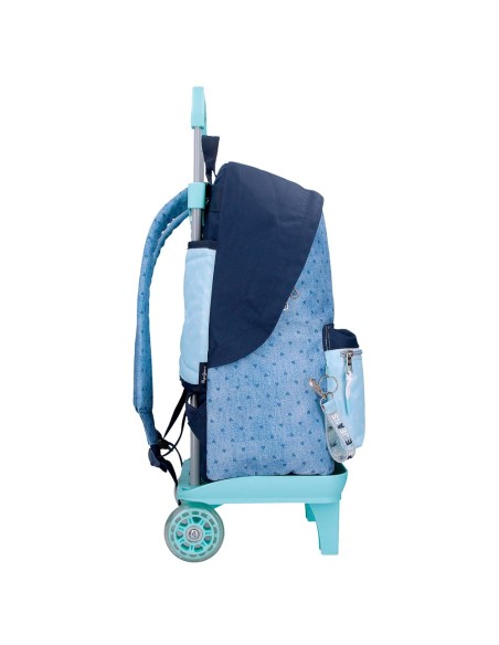 MOCHILA ADAP. 42CM. C/CARRO. PJL NONI DENIM