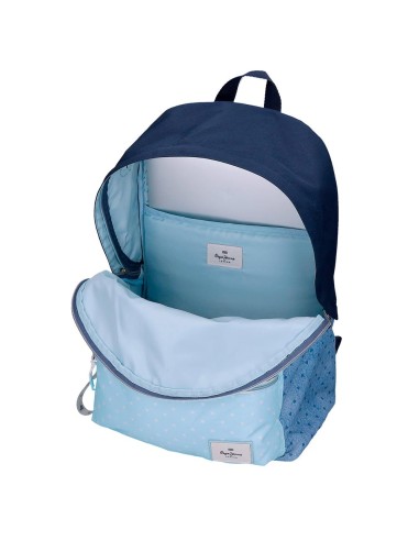 MOCHILA ADAP. 42CM. C/CARRO. PJL NONI DENIM