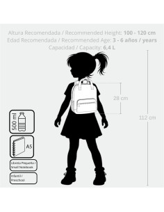 MOCHILA 28CM. MOVOM WILD FLOWERS 2