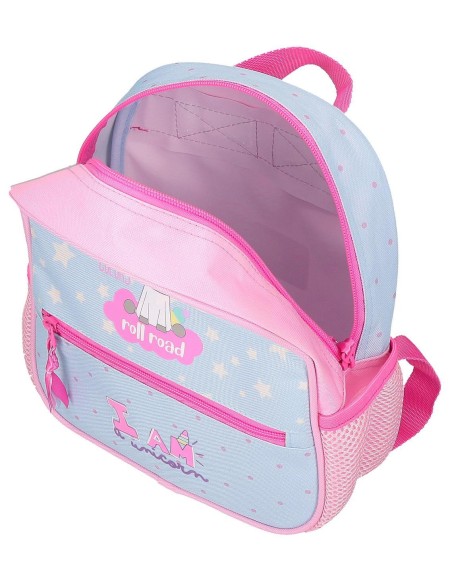 MOCHILA ADAP. 25CM. C/CARRO. ROLL ROAD I AM A UNICORN
