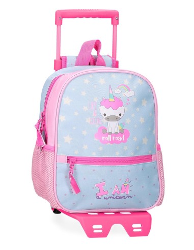 MOCHILA ADAP. 28CM. C/CARRO. ROLL ROAD I AM A UNICORN
