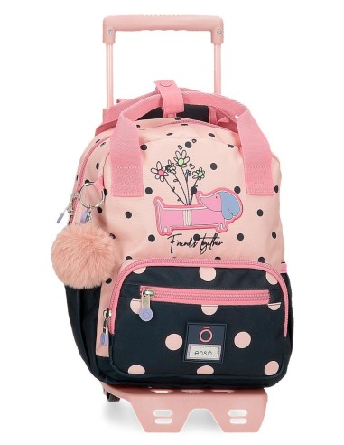MOCHILA ADAP. 28CM. C/CARRO. ENSO FRIENDS TOGETHER
