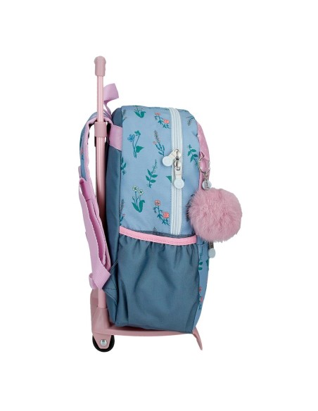 MOCHILA ADAP. 32CM. C/CARRO. ENSO WE LOVE FLOWERS