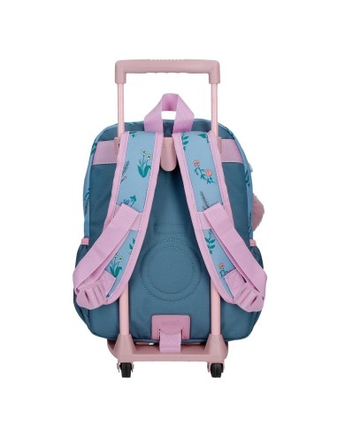 MOCHILA ADAP. 32CM. C/CARRO. ENSO WE LOVE FLOWERS