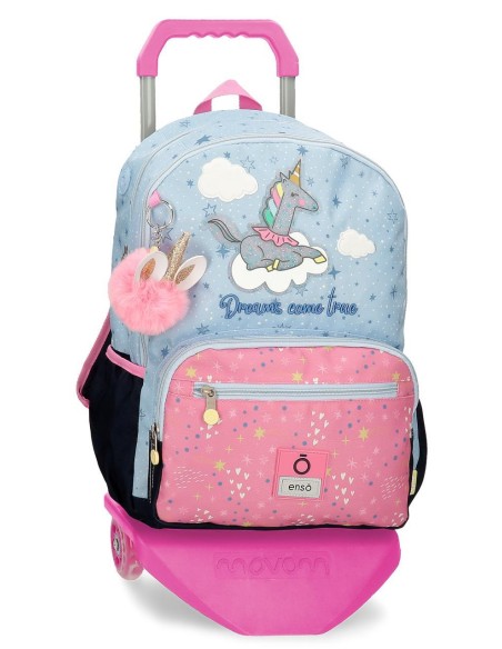 MOCHILA ADAP. 44CM. C/CARRO. ENSO DREAMS COME TRUE