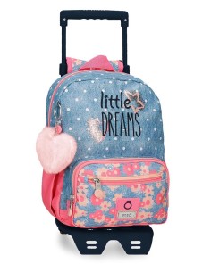 MOCHILA ADAP. 28CM. C/CARRO. ENSO LITTLE DREAMS