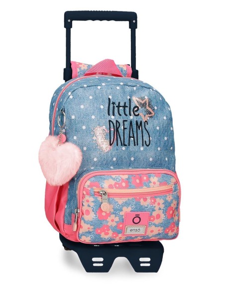 MOCHILA ADAP. 28CM. C/CARRO. ENSO LITTLE DREAMS