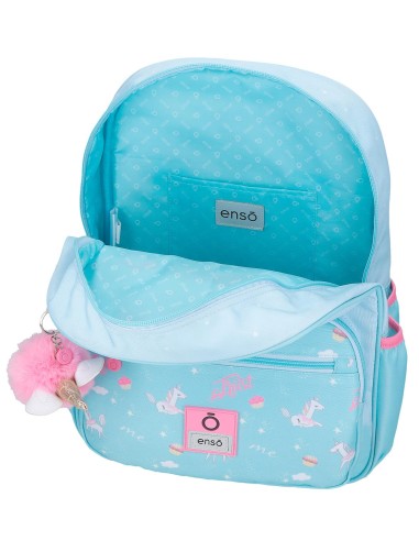 MOCHILA ADAP. 38CM. C/CARRO. ENSO UNICORN PARADISE