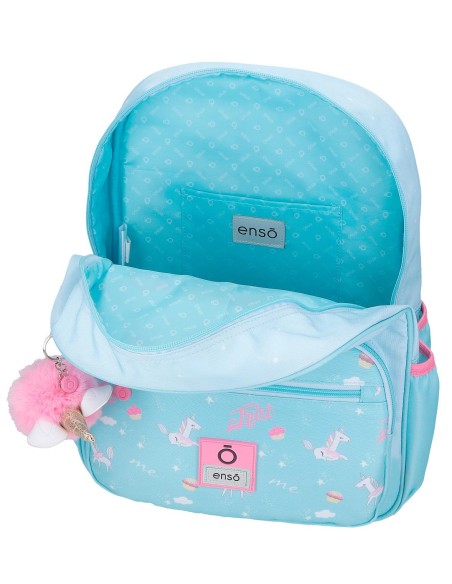 MOCHILA ADAP. 38CM. C/CARRO. ENSO UNICORN PARADISE