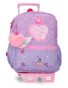 MOCHILA ADAP. 33CM. C/CARRO. ENSO QUEEN OF HEARTS