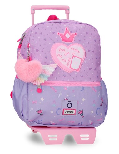 MOCHILA ADAP. 33CM. C/CARRO. ENSO QUEEN OF HEARTS