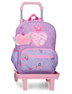 MOCHILA ADAP. 38CM. C/CARRO. ENSO QUEEN OF HEARTS