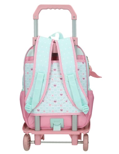 MOCHILA ADAP. 38CM. C/CARRO. ENSO HEARTS