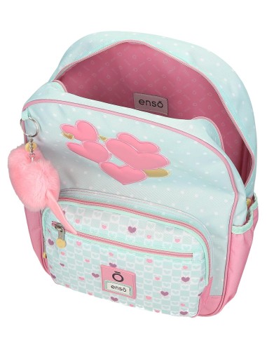 MOCHILA ADAP. 38CM. C/CARRO. ENSO HEARTS