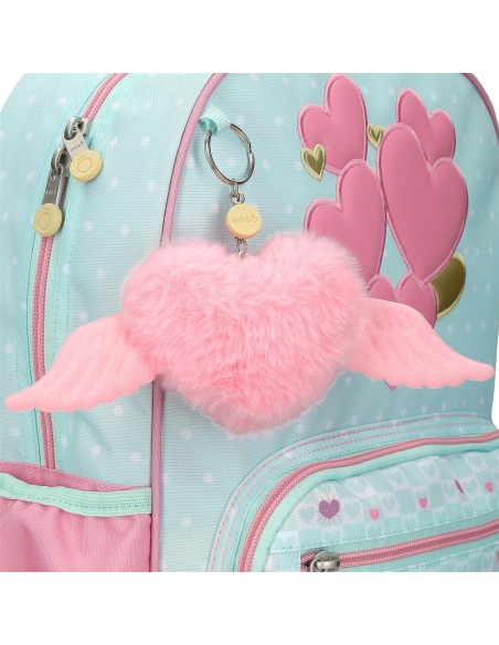 MOCHILA ADAP. 38CM. C/CARRO. ENSO HEARTS
