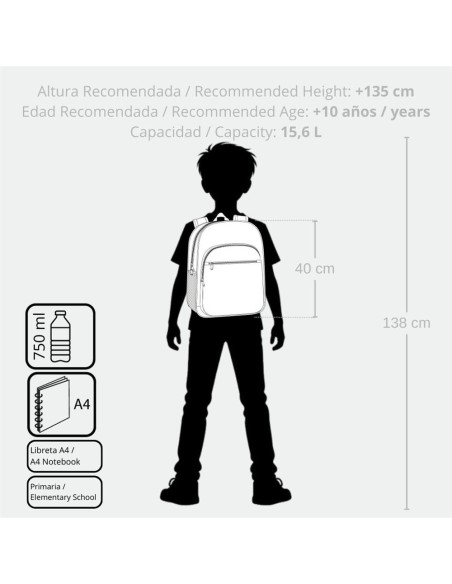 MOCHILA ADAP. 40CM. SPIDERMAN AUTHENTIC