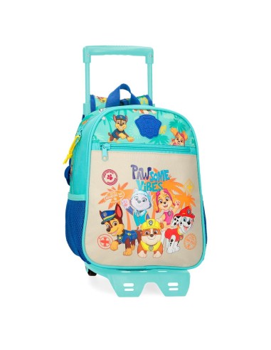 MOCHILA ADAP. 28CM. C/CARRO. PAW PATROL PAWSOME VIBE