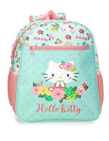 MOCHILA ADAP. 33CM. HELLO KITTY FLORAL