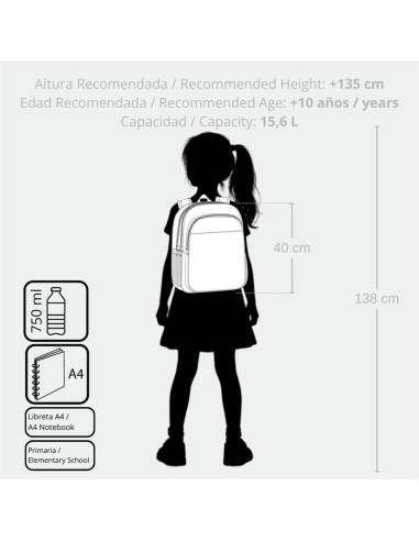 MOCHILA ADAP. 40CM 2C. KUROMI FORTUNE TELLING