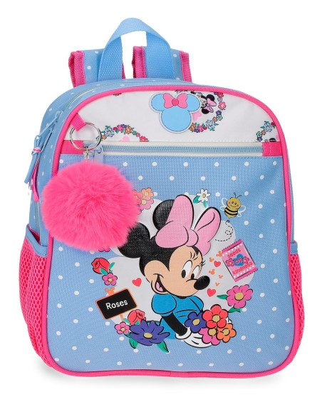 MOCHILA ADAP. 28CM. MINNIE FLOWERS