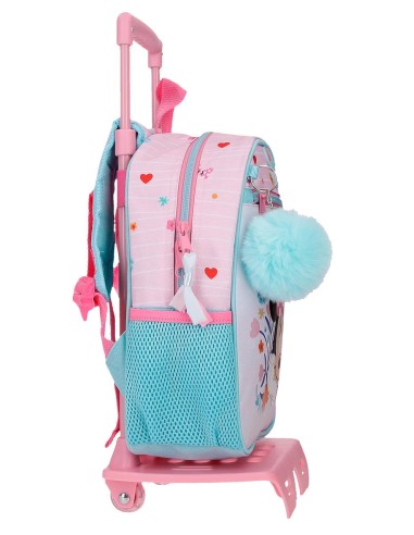 MOCHILA ADAP. 28CM. C/CARRO. MINNIE HAPPY TO BE ME