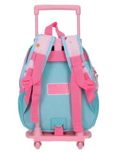 MOCHILA ADAP. 28CM. C/CARRO. MINNIE HAPPY TO BE ME