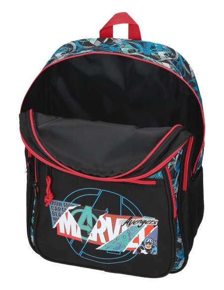 MOCHILA ADAP. 40CM 2C. C/CARRO. MARVEL SHIELD