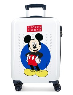 TROLLEY ABS 55CM. 4R. MICKEY ENJOY THE DAY BLUE