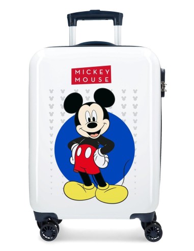 TROLLEY ABS 55CM. 4R. MICKEY ENJOY THE DAY BLUE