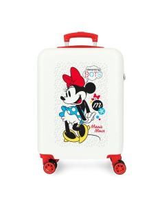 TROLLEY ABS 55CM. 4R. MINNIE ENJOY THE DAY DOTS
