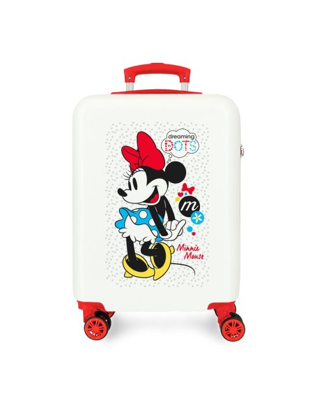 TROLLEY ABS 55CM. 4R. MINNIE ENJOY THE DAY DOTS