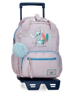MOCHILA ADAP. 28CM. C/CARRO. STITCH FROM HAWAII