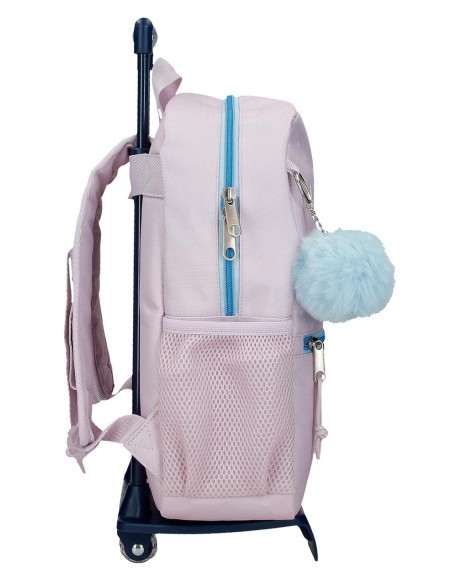 MOCHILA ADAP. 33CM. C/CARRO. STITCH FROM HAWAII