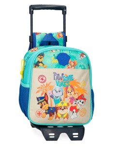 MOCHILA ADAP. 25CM. C/CARRO. PAW PATROL PAWSOME VIBE