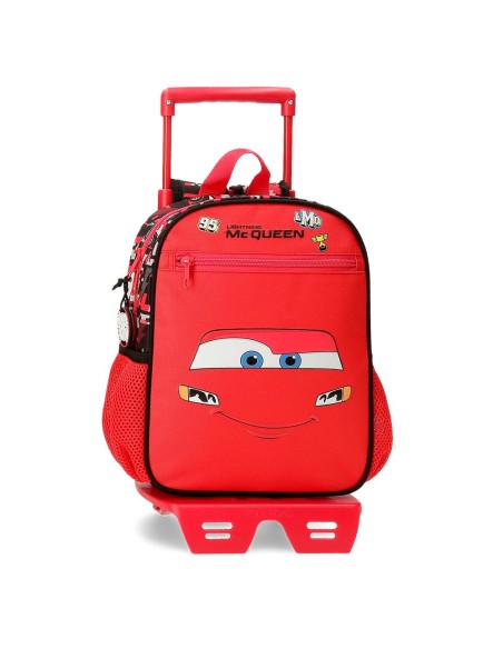MOCHILA ADAP. 28CM. C/CARRO. CARS MCQUEEN