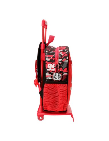 MOCHILA ADAP. 28CM. C/CARRO. CARS MCQUEEN