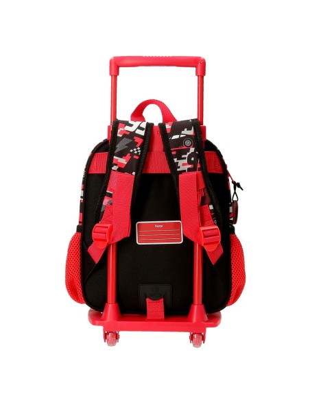 MOCHILA ADAP. 28CM. C/CARRO. CARS MCQUEEN