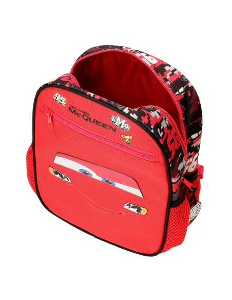 MOCHILA ADAP. 28CM. C/CARRO. CARS MCQUEEN