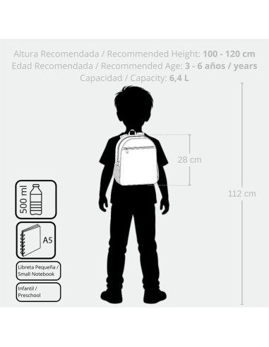 MOCHILA ADAP. 28CM. C/CARRO. CARS MCQUEEN