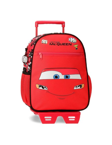 MOCHILA ADAP. 33CM. C/CARRO. CARS MCQUEEN