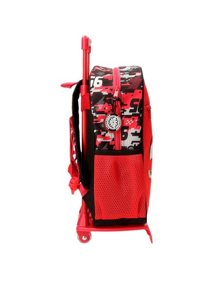 MOCHILA ADAP. 33CM. C/CARRO. CARS MCQUEEN