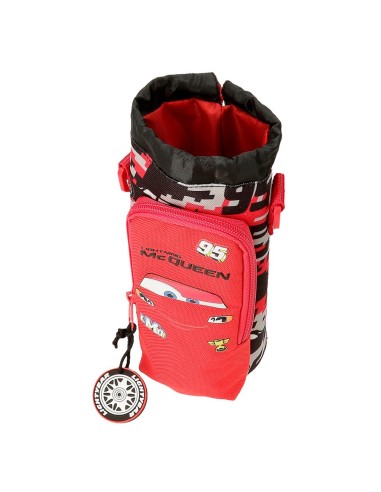 BANDOLERA PORTABOTELLA. CARS MCQUEEN RED