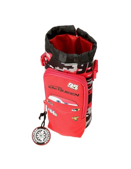 BANDOLERA PORTABOTELLA. CARS MCQUEEN RED