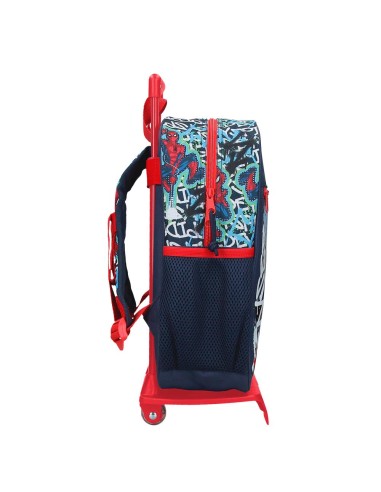 MOCHILA ADAP. 33CM. C/CARRO. GRAFFITY OF SPIDERMAN
