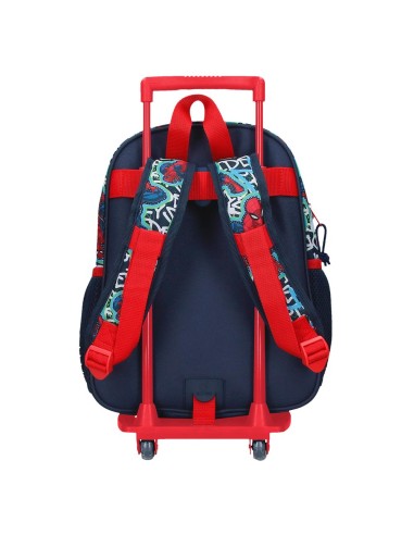 MOCHILA ADAP. 33CM. C/CARRO. GRAFFITY OF SPIDERMAN