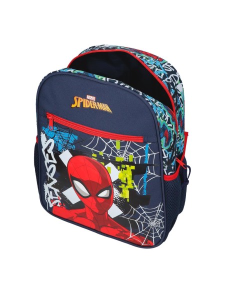 MOCHILA ADAP. 33CM. C/CARRO. GRAFFITY OF SPIDERMAN
